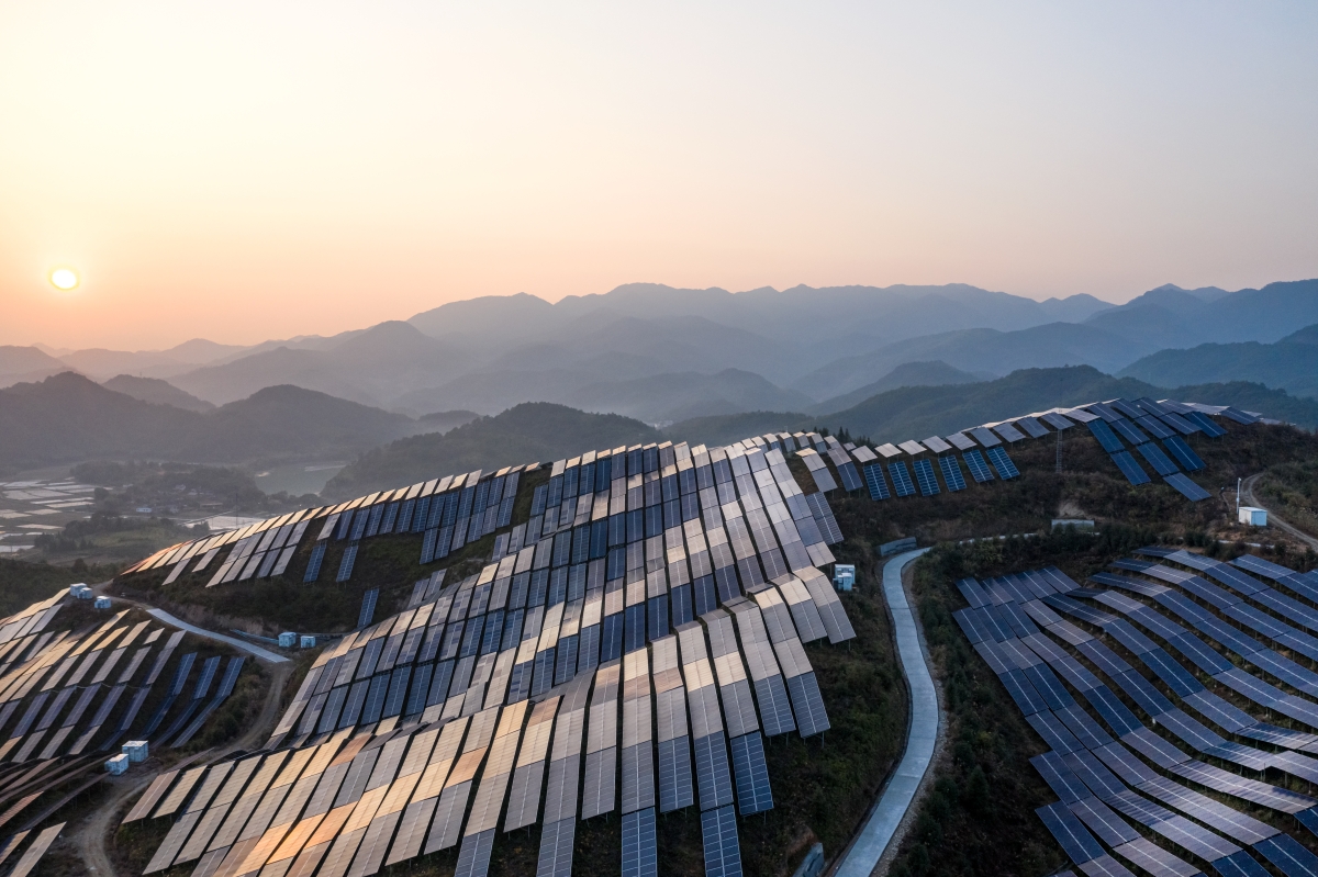 solar panels mountain